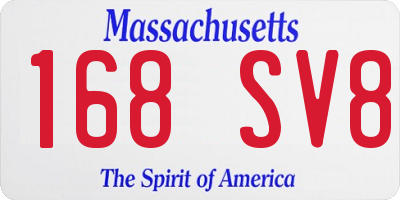 MA license plate 168SV8