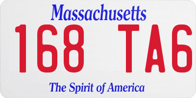MA license plate 168TA6