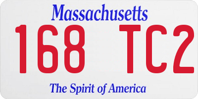 MA license plate 168TC2
