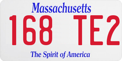 MA license plate 168TE2