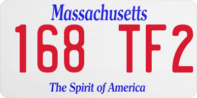 MA license plate 168TF2