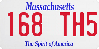 MA license plate 168TH5