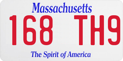 MA license plate 168TH9
