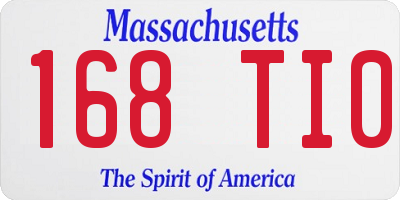 MA license plate 168TI0