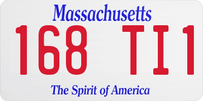 MA license plate 168TI1