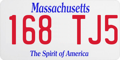 MA license plate 168TJ5