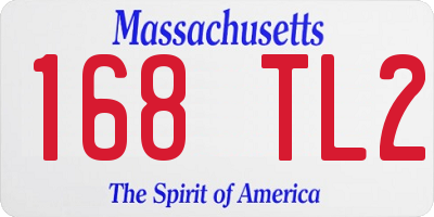 MA license plate 168TL2