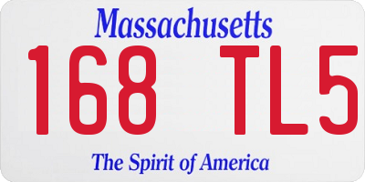 MA license plate 168TL5