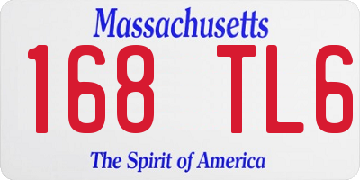 MA license plate 168TL6