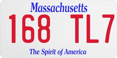 MA license plate 168TL7