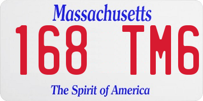 MA license plate 168TM6