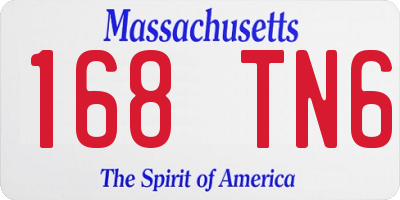 MA license plate 168TN6