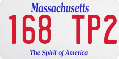 MA license plate 168TP2