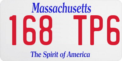 MA license plate 168TP6