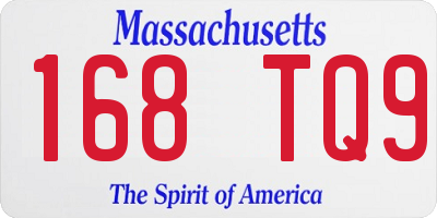 MA license plate 168TQ9
