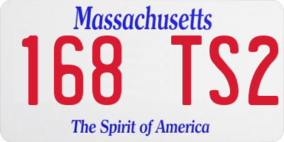 MA license plate 168TS2