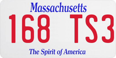 MA license plate 168TS3