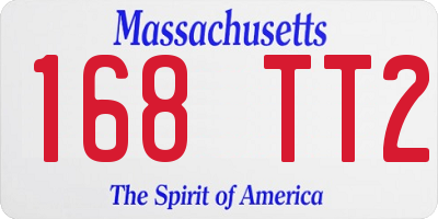 MA license plate 168TT2