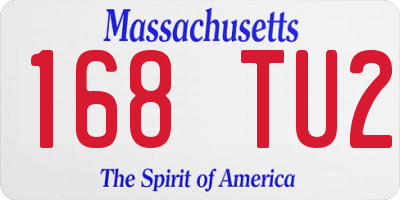MA license plate 168TU2