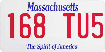 MA license plate 168TU5