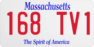 MA license plate 168TV1