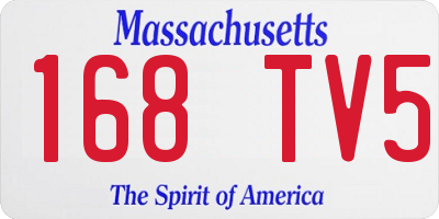 MA license plate 168TV5
