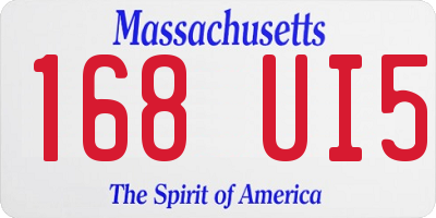 MA license plate 168UI5