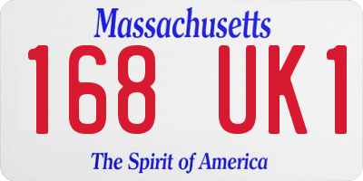 MA license plate 168UK1