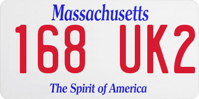 MA license plate 168UK2