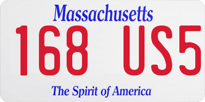 MA license plate 168US5