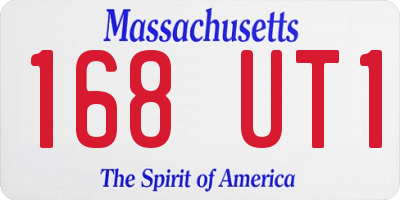 MA license plate 168UT1