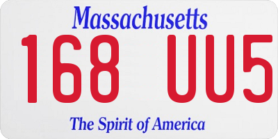 MA license plate 168UU5
