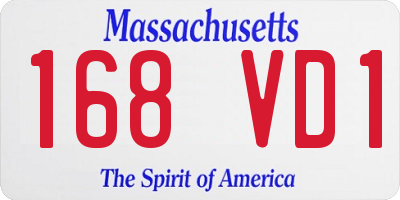 MA license plate 168VD1