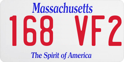 MA license plate 168VF2
