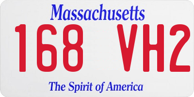 MA license plate 168VH2