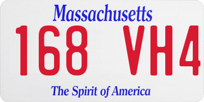 MA license plate 168VH4