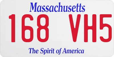 MA license plate 168VH5