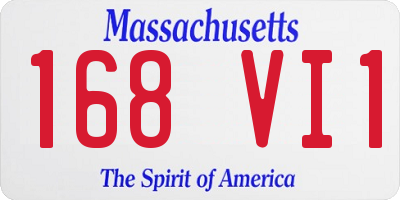 MA license plate 168VI1