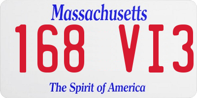 MA license plate 168VI3
