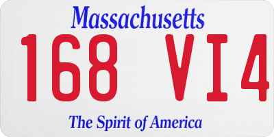 MA license plate 168VI4