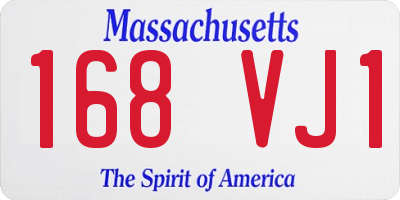 MA license plate 168VJ1
