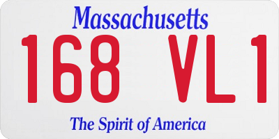 MA license plate 168VL1