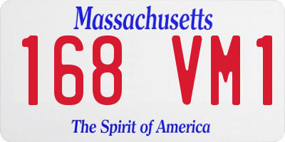 MA license plate 168VM1