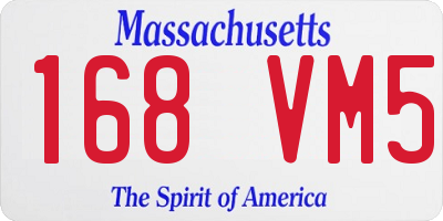 MA license plate 168VM5