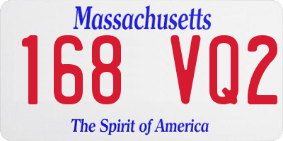 MA license plate 168VQ2