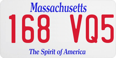 MA license plate 168VQ5