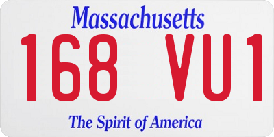 MA license plate 168VU1