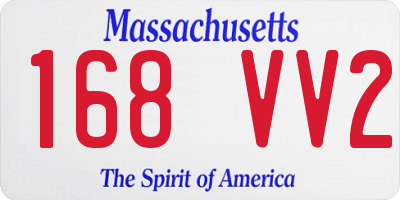 MA license plate 168VV2