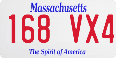 MA license plate 168VX4