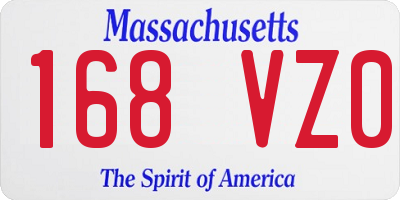 MA license plate 168VZ0